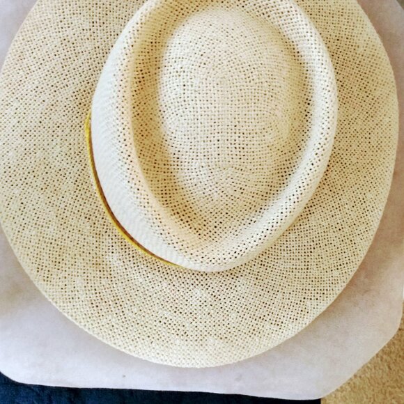 DOBBS FIFTH AVENUE PANA TWIST STRAW HAT SZ 7-71/8 M - Picture 4 of 8